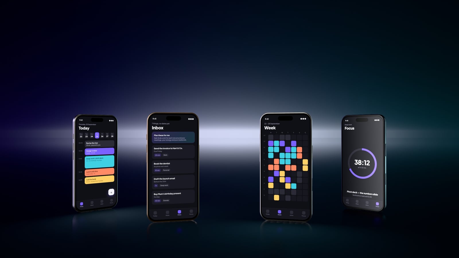 App — Four screens