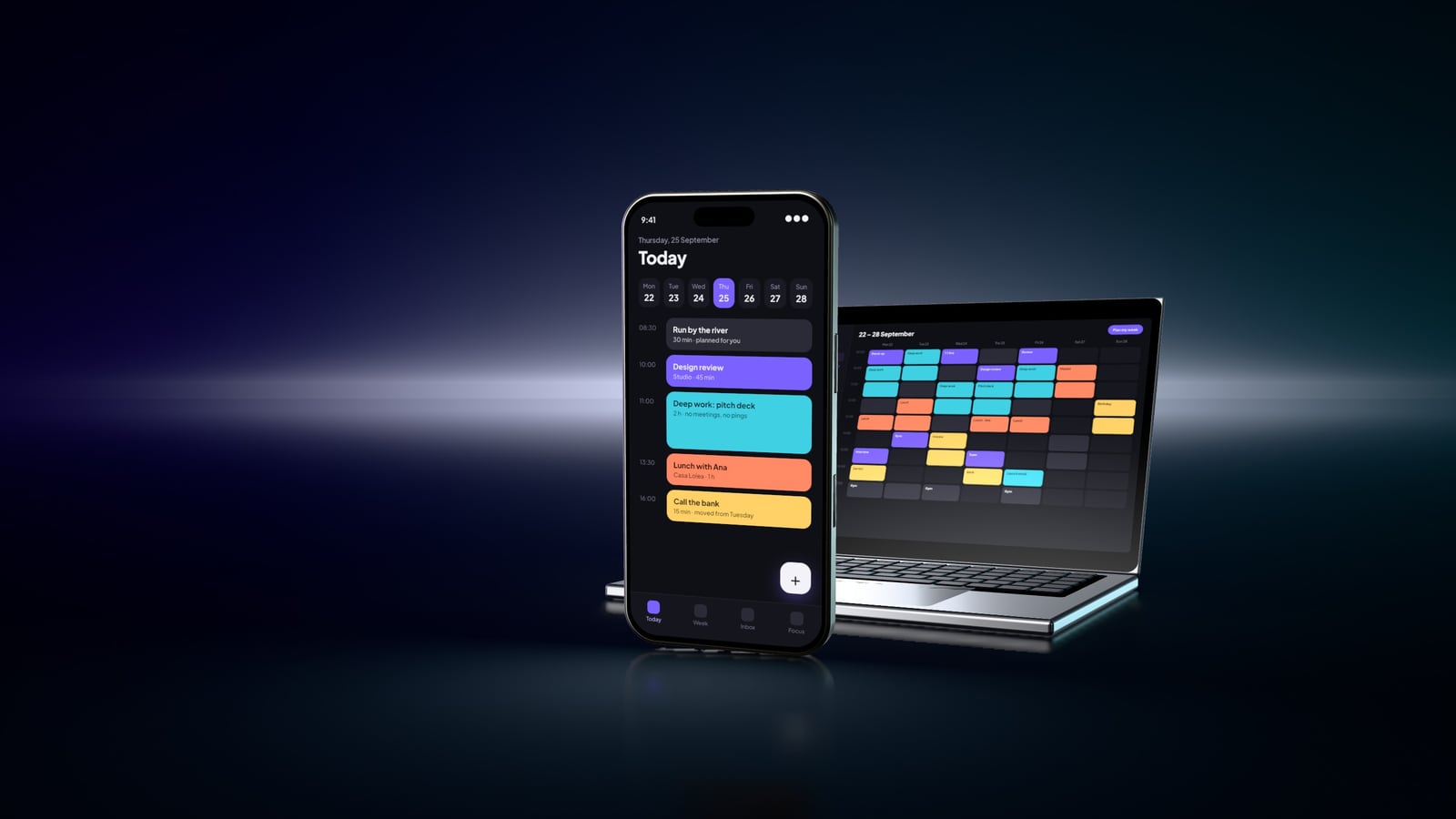 App — Phone and laptop
